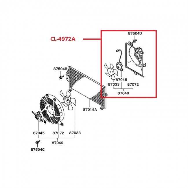 CL-4972A MR201374 ELECTRO A/C MITSUBISHI LANCER  1.3 97-00