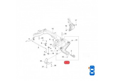DA0152 96268455 MESETA INFERIOR IZQUIERDA DAEWOO NUBIRA 1.6  00-02