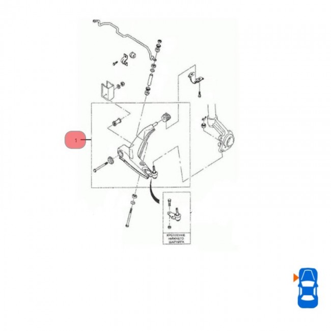 DA0127 96218397 MESETA INFERIOR IZQUIERDA DAEWOO LANOS 1.5 97-02