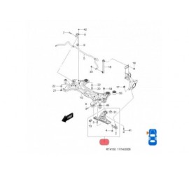 96535081 96815893 MESETA INFERIOR IZQUIERDA CHEVROLET AVEO LT 1.6 08-15