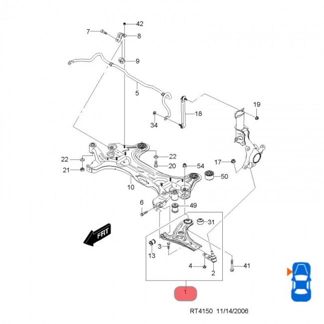 96535081 96815893 MESETA INFERIOR IZQUIERDA CHEVROLET AVEO LT 1.6 08-15