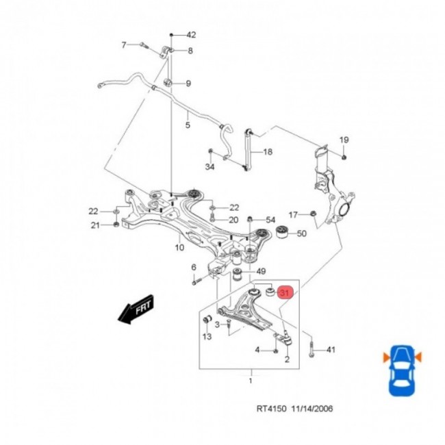 96535088  BUJE  MESETA CHEVROLET AVEO LT 1.6 08-15
