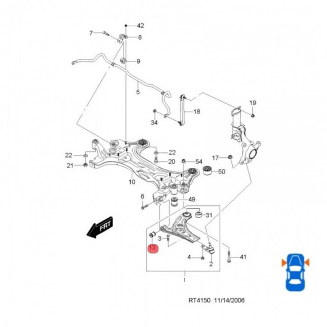 96535087-K 96535087 BUJE  MESETA CHEVROLET AVEO LT 1.6 08-15