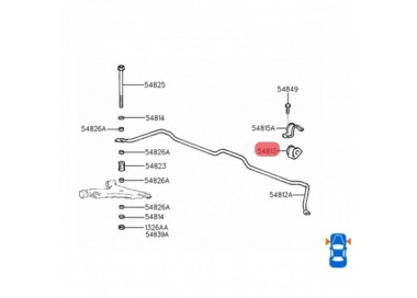 54813-22000  BUJE DE BARRA ESTABILIZADORA  HYUNDAI ACCENT 1.3 99-05