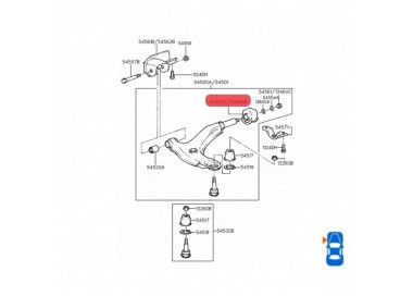 54555-22102 54555-22000 BUJE MESETA IZQUIERDA HYUNDAI ACCENT 1.5 99-05