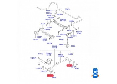 55119-25000  BUJE SUSPENSION TRASERA HYUNDAI VERNA 1.6