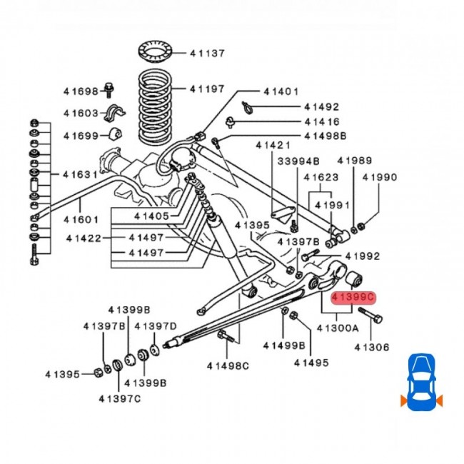 MB-631492  BUJE SUSPENSION TRASERA MITSUBISHI MONTERO DAKAR JAPONESA
