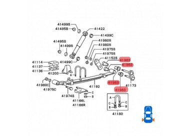 MB-111070  BUJE  BALLESTA  MITSUBISHI SPORTERO L200 08-15