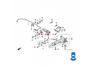 52365-SH3-014  BUJE DE MESETA TRASERA HONDA CIVIC 1.6 92-95