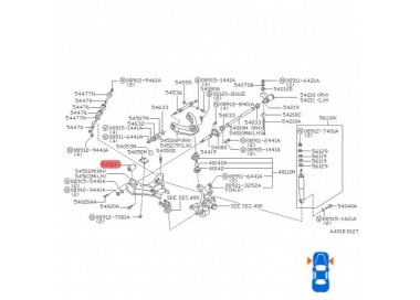 54560-01G00  BUJE MESETA INFERIOR NISSAN D21 2.4 96-07 4WD