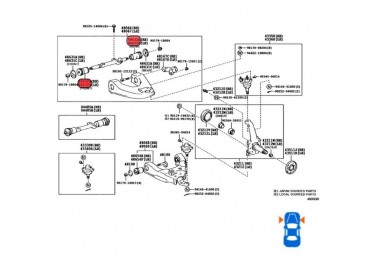 48635-35010 48635-26010 BUJE MESETA SUPERIOR TOYOTA  HILUX 2.7 01-05 4WD