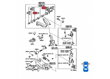 48635-35010 48635-26010 BUJE MESETA SUPERIOR TOYOTA  HILUX 2.4 98-05 2WD