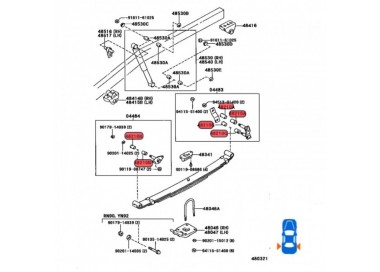 90385-18046  BUJE BALLESTA TRASERA  TOYOTA  HILUX 22R 90-97