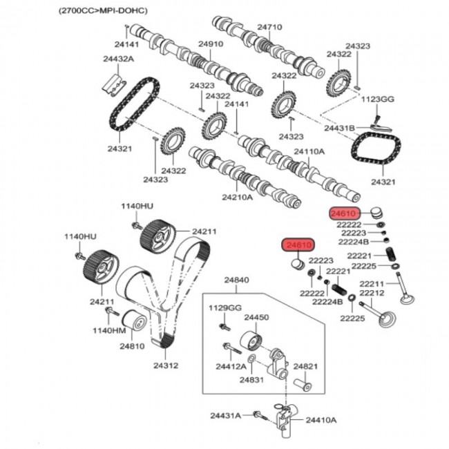 24610-33020  TAQUETES HYUNDAI SANTA-FE 2.4 01-06