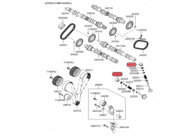 24610-33020  TAQUETES HYUNDAI SANTA-FE 2.4 01-06