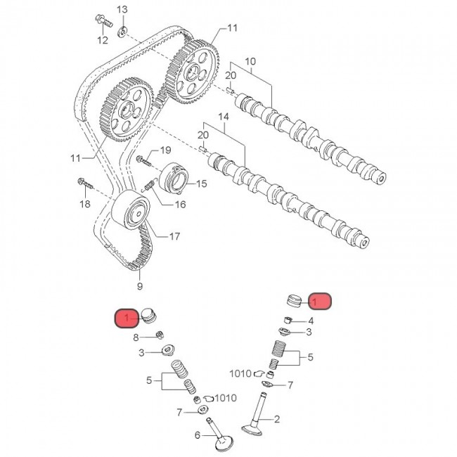 OK01G-12-101A 0K01G-12101A  TAQUETES KIA SPORTAGE 2.0 98-02