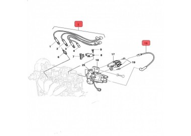 SPW020 NP1332 CABLES DE BUJIAS DAEWOO ESPERO 2.0 90-98
