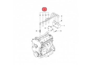 96497773-k 96211948 CABLES DE BUJIA CHEVROLET AVEO LT 1.6  08-15