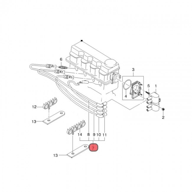 96305387  CABLES DE BUJIA CHEVROLET AVEO1.5 03-05