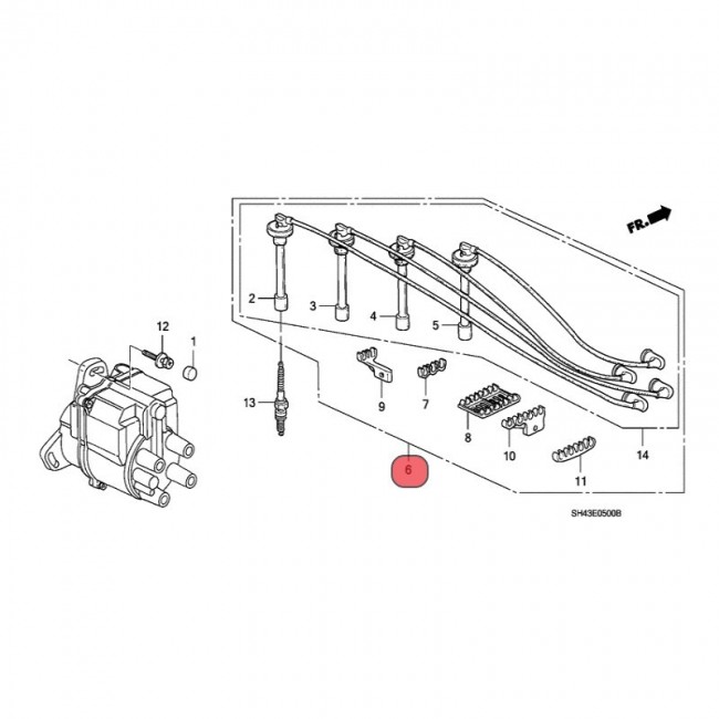 32722-PM3-010  CABLES BUJIA HONDA CIVIC 1.5 92-95