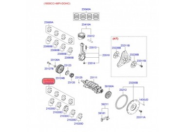 21020-26902-0.50  CONCHAS BANCADAS 0.20 HYUNDAI ACCENT 1.6 CVVT 06-11