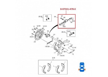 8-97301-478-0  CILINDROS DE FRENOS TRASEROS CHEVROLET LUV  D-MAX 3.5 07-13