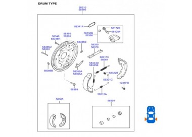 58330-25000 58330-25000 CILINDROS FRENOS TRASEROS IZQUIERDO HYUNDAI ELANTRA 1.6 02-14