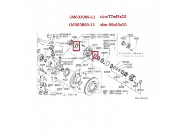 LM300849-11-SAIKO 4021550W00 KIT ROLINERA DELANTERA NISSAN D21 96-07