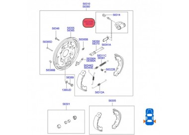 58380-25000-S 58380-2d020 CILINDROS FRENOS TRASEROS DERECHO HYUNDAI MATRIX 1.8 00-07