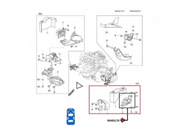 GM0053 90495170 BASE DE MOTOR IZQUIERDA CHEVROLET CORSA 1.6