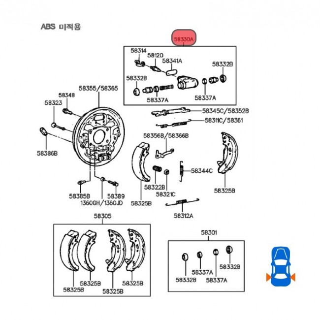 58380-22000 58380-28001 CILINDROS FRENOS TRASEROS DERECHO HYUNDAI TIBURON 2.0 96-01