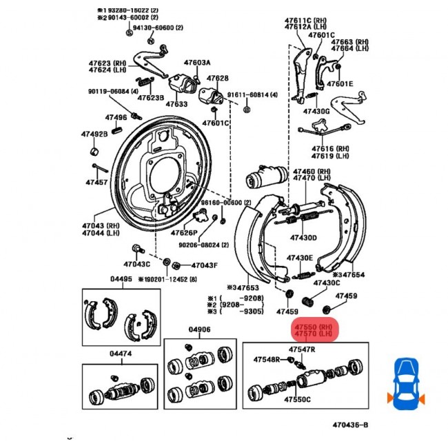 47550-35210  CILINDROS FRENOS TRASEROS  TOYOTA SAMURAI 3F 87-89