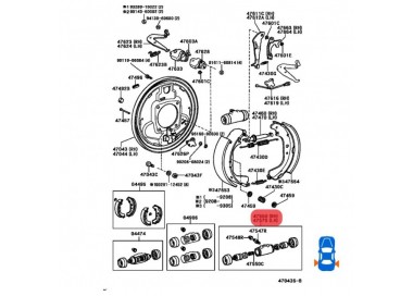 47550-35210  CILINDROS FRENOS TRASEROS  TOYOTA AUTANA 98-07