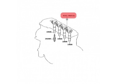 90919-02244  BOBINA TOYOTA  CAMRY LUMIERE 2.4 2001-2005