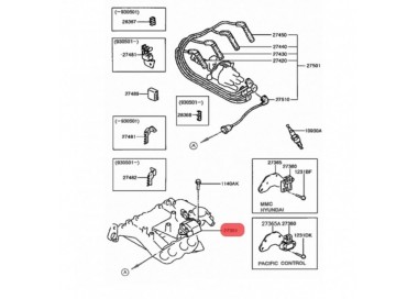 HY0107 27310-24000 BOBINA HYUNDAI EXCEL 1.3 1990-1996