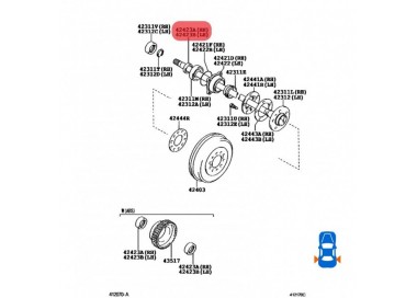 42423-20010-MRK  RETEN RUEDA TRASERA PUNTA DE EJE TOYOTA HILUX 2.7 01-05