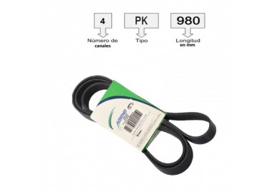4PK613 CORREA UNIVERSAL ACANALADA  4PK613