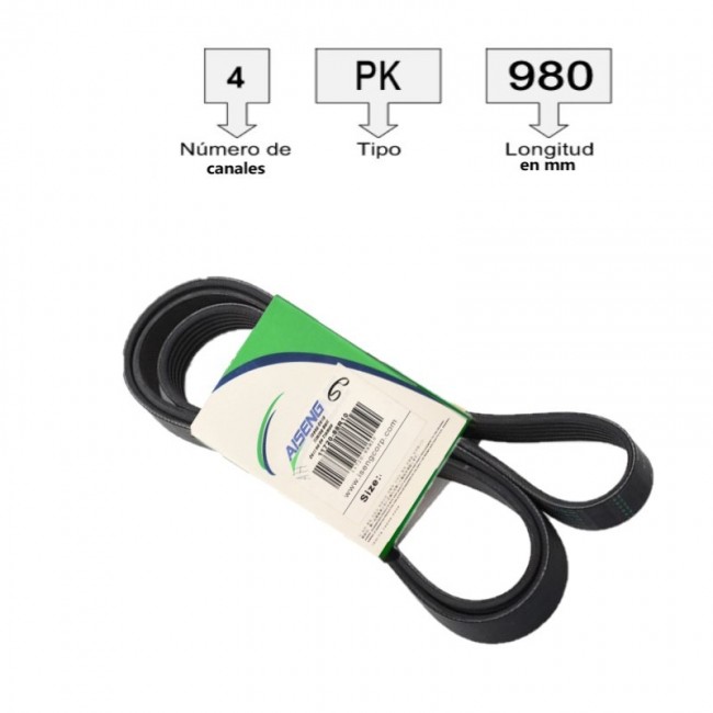 4PK735 CORREA UNIVERSAL ACANALADA  4PK735