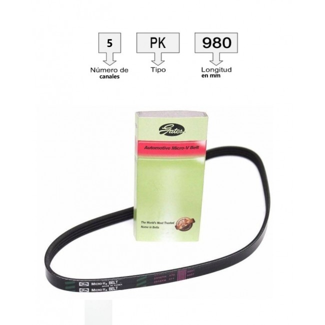 5PK0970-K CORREA UNIVERSAL ACANALADA  5PK970