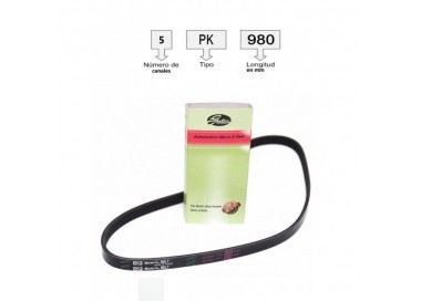 5PK0970-K CORREA UNIVERSAL ACANALADA  5PK970