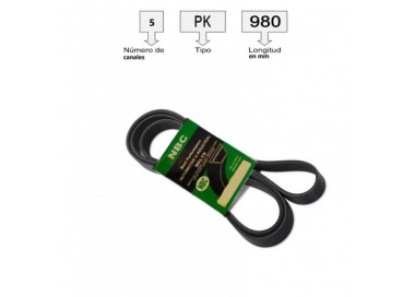 5PK1310 CORREA UNIVERSAL ACANALADA  5PK1310
