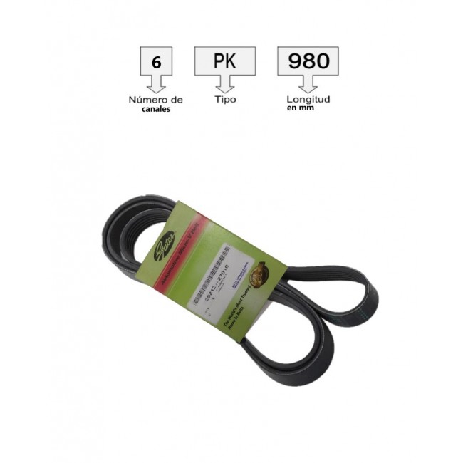 6PK1510-GATES CORREA UNIVERSAL ACANALADA  6PK1510