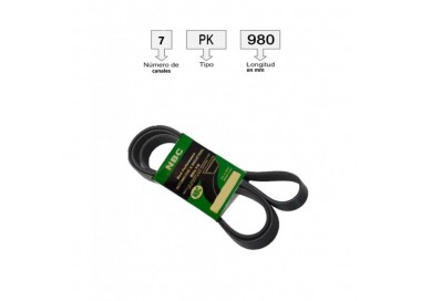 7PK2280 CORREA UNIVERSAL ACANALADA  7PK2280