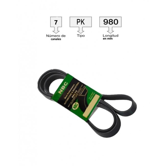7PK2300 CORREA UNIVERSAL ACANALADA  7PK2300