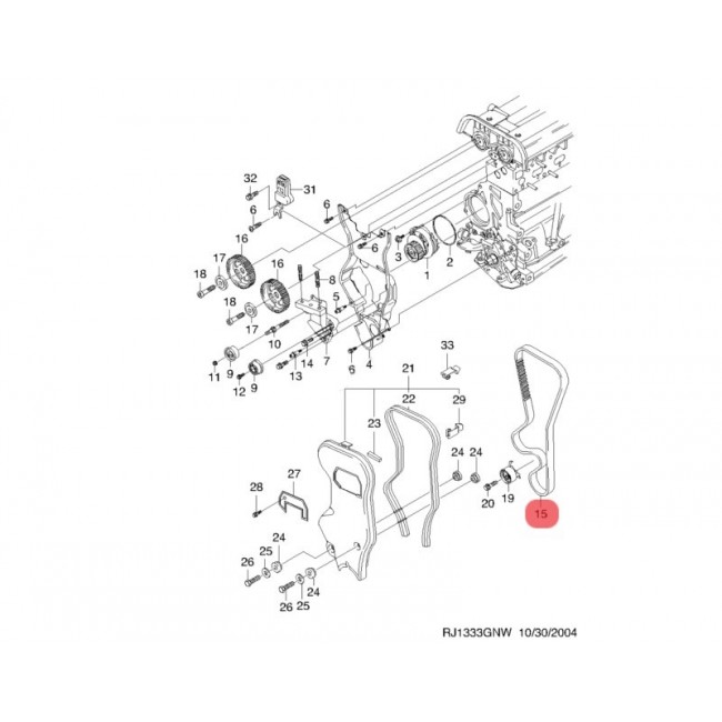 169S8M25 CORREA DE TIEMPO DAEWOO NUBIRA 2.0 2000-2002