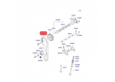 24312-22612 CORREA DE TIEMPO HYUNDAI GETZ 1.3 2003-2005