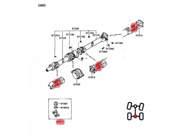 04371-30021 GUT-27 CRUCETA DE CARDAN TOYOTA HILUX 2.4 1990-1997