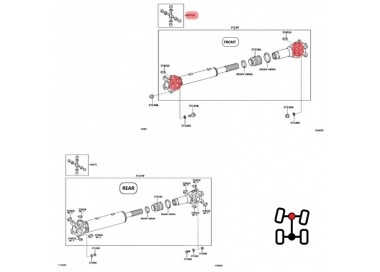 04375-0K010 GUT-25 CRUCETA DE CARDAN DELANTERO TOYOTA FORTUNNER 4.0 2006-2015
