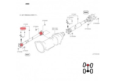 37125-C9425 GUN-29 CRUCETA DE CARDAN DELANTERO NISSAN PATROL 4.8 2001-2007