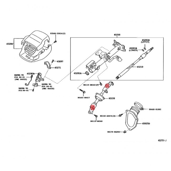 45209-33010 ST-1640 CRUCETA CAÑA DE DIRECCION TOYOTA CAMRY LUMIER 2.4 2001-2005 45209-33010 ST-1640 CRUCETA CAÑA DE DIRECCION TOYOTA CAMRY LUMIER 2.4 2001-2005